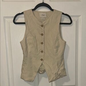 Wilfred Tan Button-Up Vest